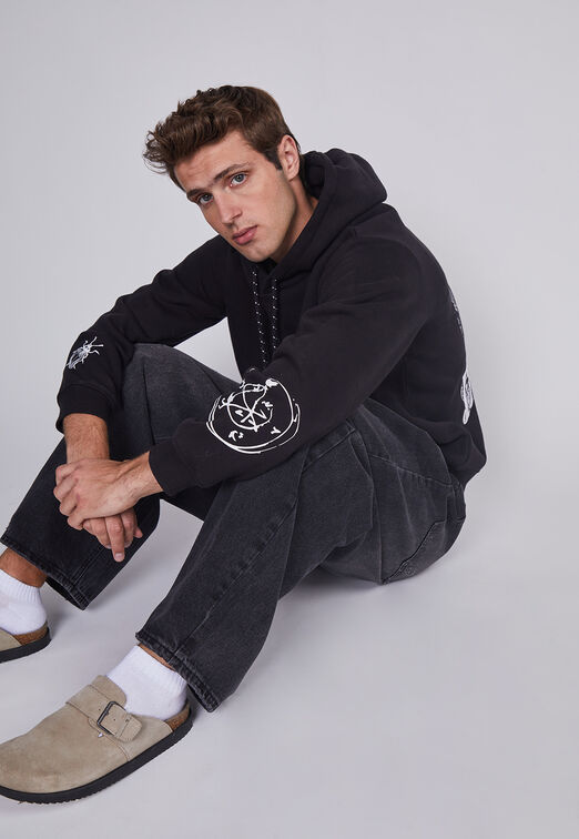 Jeans Hombre Super Baggy Negro Sioux